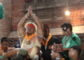 मध्यपुर थिमिमा मनाइयाे परम्परागत जिब्रो छेड्ने जात्रा